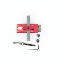 Aluminum Alloy Cabinet Door Drill Jig Engraved Ruler Markings Wardrobe Door Drill Jig High Precision Adjustable Drilling Guide Long-Lasting for DIY Woodworking
