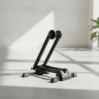 Upright Bike Stand with Wheel Cradle Vertical Cycle Parking Stand Space-Saving Bike Storage Rack Universal for Cyclists