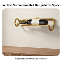 Space-Saving Single Bottle Wall Mount Versatile Display Beverage Rack Easy Installation Household Storage Minimalist Design for Wine Enthusiasts, Homeowners, Home Decorators, Dining Room, Restaurant, Kitchen