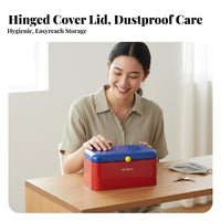Lidded container with viewing panel Space-Saving Household Storage polished Edges for Bedroom