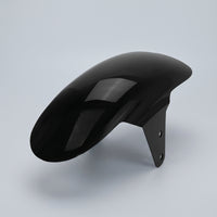 Glossy Black Motorcycle Front Mudguard Streamlined Mudguard with Mounting Bracket Direct Fit Front Mudguard Bracket Aftermarket