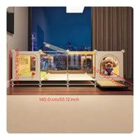 Indoor dog house with toilet