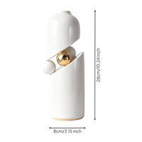 Vase with Gold Accent Tabletop Flower Holder Modern for Office