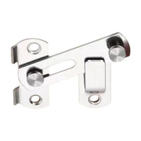 No-Drill Stainless Steel Hasp Latch, Security Door Lock, Easy Installation, Privacy Protection, kid protection, Push/Sliding Door Lock