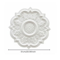 Ornate Floral Ceiling Medallion White PU Ceiling Medallion Circular