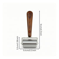 Leather Press Edge Roller Stainless Metal and Leather Roller Heavy Duty Tool for Leathercrafters, Craftspeople