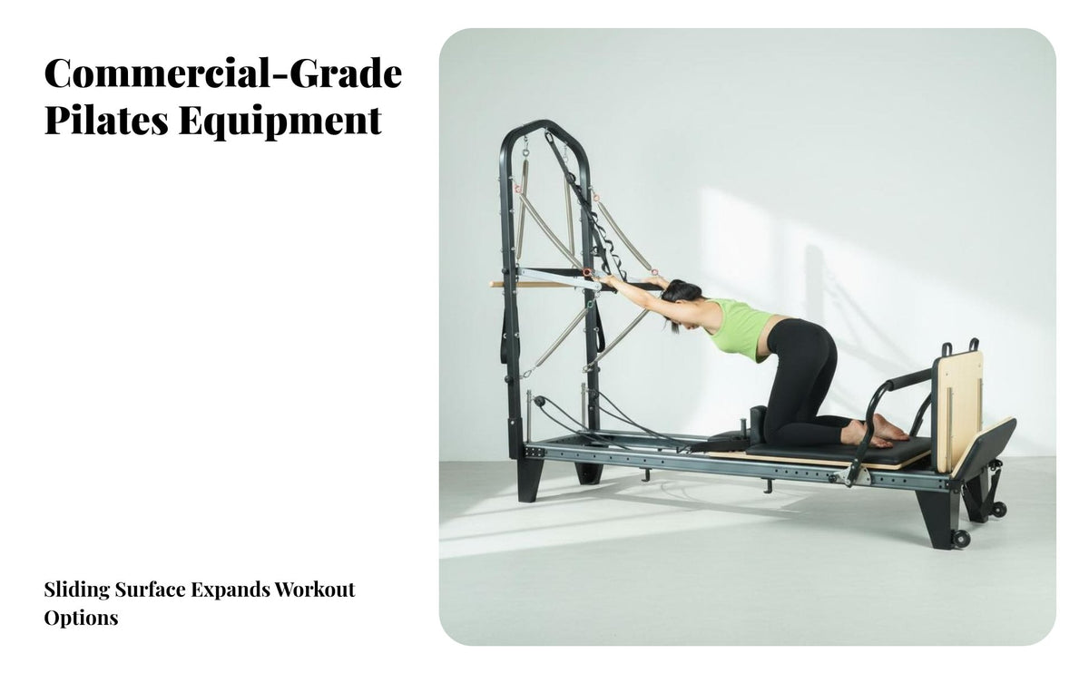 Pilates Reformer Core Bed Multiple Resistance Pilates Machine Machine Firm Padding Adjustable Core Training Bed for Adults, Apartment