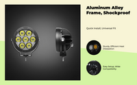 Waterproof LED motorcycle headlamp