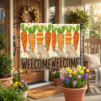 Easter Garden Flag Festive Atmosphere Bunny Yard Flag Vivid Print Outdoor Decor for Holiday Enthusiasts, Homeowners, Front Porch, Patio, Deck