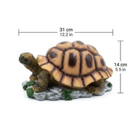 Garden Turtle Figurine Realistic Tortoise Figurine Stable Base Outdoor Decor for Pond