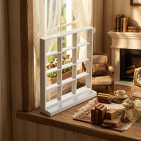 Miniature Window Frame Flat Base Dollhouse Model Window Uncovered Lattice