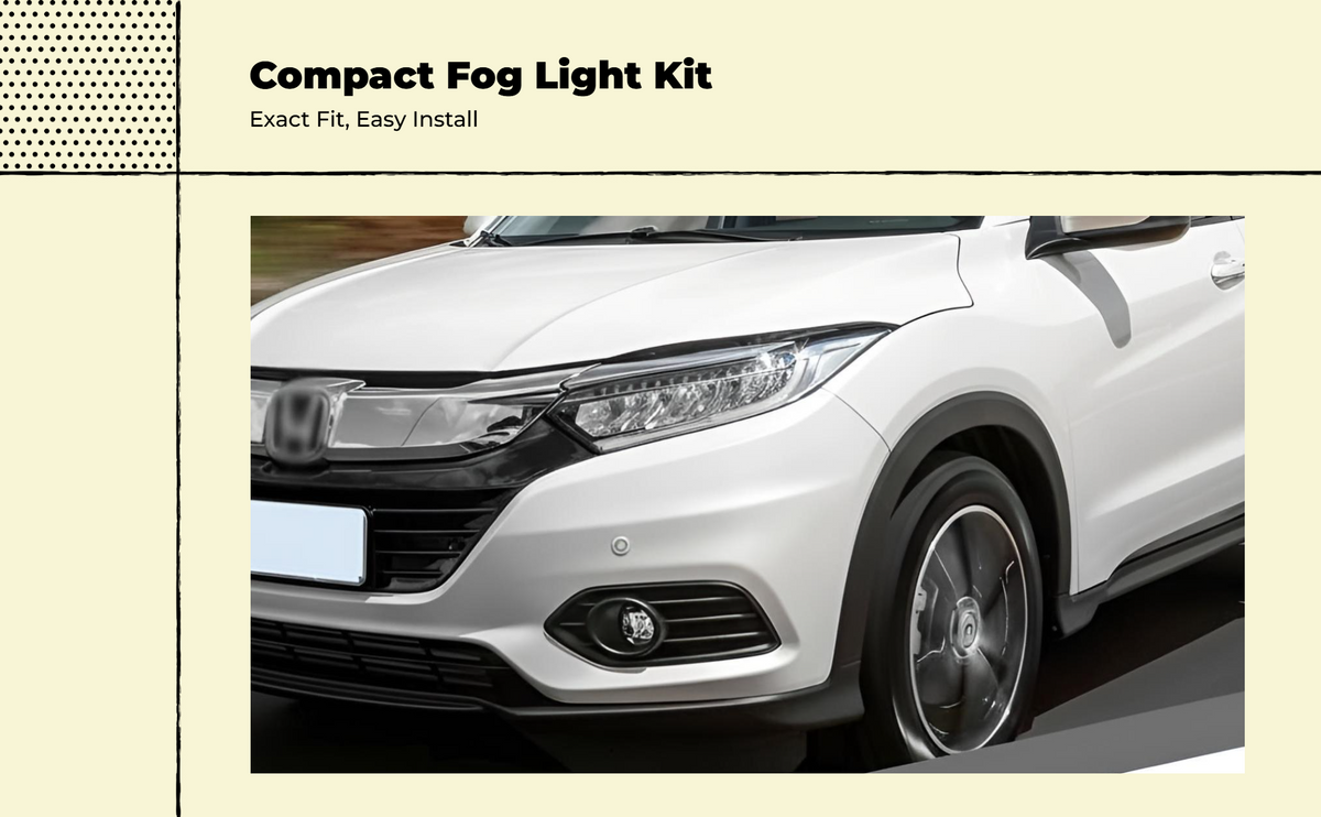 Halogen fog light fits SUV grille