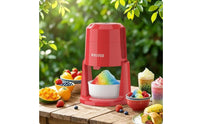 Compact Ice Shaver Machine with Ice Molds Low-Noise Electric Snow Cone Machine Single-Button for Families