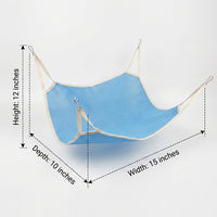 Cat Hammock and Hanging Cat Bed for Indoor Cats, Pet Cage Swing with Metal Hooks, Single Unit for Metal Cage Enclosures, Small Hanging Pet Bed