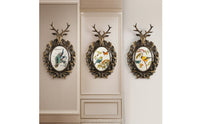 Deer Head Plaque with Frame Farmhouse Deer Head Wall Decor Retro for Bedroom