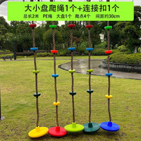 Outdoor Hanging Swing and Climbing Rope Ladder Set for Kids