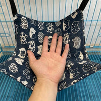 Cat Hammock Cage Hammock, Cat Swing Hanging Cat Bed, Fleece Indoor Resting Place with Adjustable Straps, Warm Pet Cage Accessories for Home