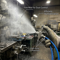 Stainless Steel Misting Nozzle, 1/4" NPT Mixing Spray Tip, Siphon Type Adjustable Humidification Noz - Image 4