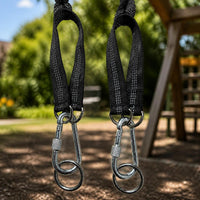 Adjustable Wooden Swing Seat for Kids and Adults, Indoor/Outdoor Use