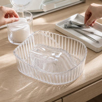 Acrylic Nail Art Storage Organizer Tray Set for Polish, Tools, and Accessories