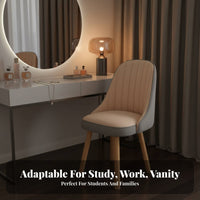 Upholstered Seat Wooden Chair Multi-Purpose Upholstered Makeup Chair for Bedroom