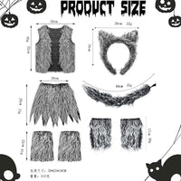 Wolf Headband for Halloween Costume - Plush Animal Ears Headband