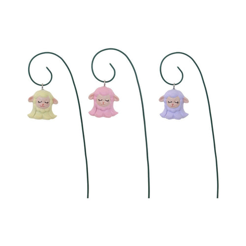 3 Pieces Flower Sheep Ornament Indoor Outdoor Use Sheep Figurine True-to-Life Resin Figurine for Yard