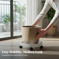 Rolling Planter Tray with Casters 360-Degree Rotating casters Wheeled Plant mover
