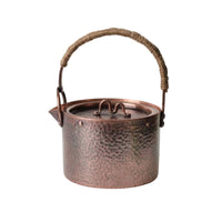 Hammered Copper Kettle Artisanal Finish Short Pour Spout Secure Metal Handle Stylish Silhouette Antique Appeal Suitable for Tea Ceremony Tea Lovers Tea Room Living Room Decor