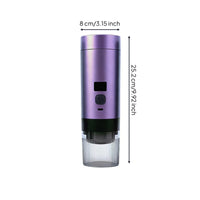 Portable Electric Coffee Mill Adjustable Electric Coffee Compact for Campers, Camping, Office