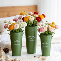 American Iron Flower Bucket for Fresh or Dried Flowers