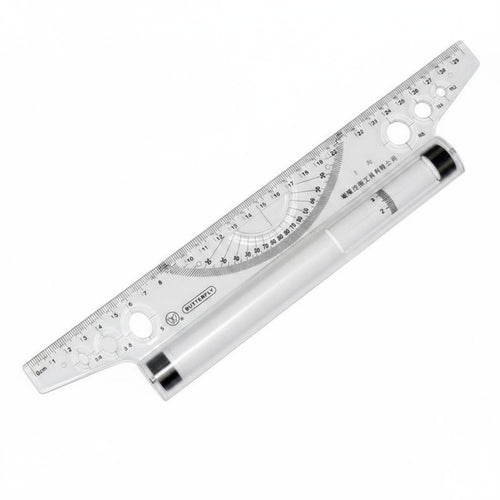 Parallel Ruler Easy Sliding Rolling Ruler Transparent for Designers, Artists