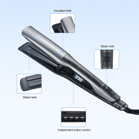 Steam Hair Straightener with Water Tank, Adjustable Temperature, EU Plug