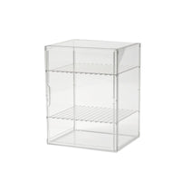 Clear Helmet Display Case Front-Opening Display Case with Door Rigid Transparent Storage Box Vertical for Collectors, Collection Corners, Shelves
