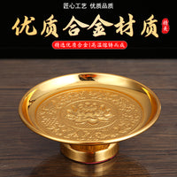 Offering Fruit Plate for Deities, Alloy, Chinese Style, for Home Altar