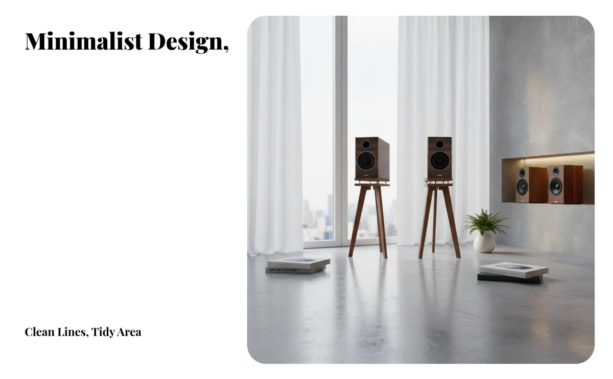 Stable Design Bookshelf Speaker Floor Stand Anti-Vibration Wooden Speaker Stand Non-Slip Feet Solid Wood High-Fidelity Rack for Audiophiles, Home Theater Enthusiasts, Listening Room