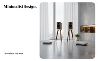 Stable Design Bookshelf Speaker Floor Stand Anti-Vibration Wooden Speaker Stand Non-Slip Feet Solid Wood High-Fidelity Rack for Audiophiles, Home Theater Enthusiasts, Listening Room