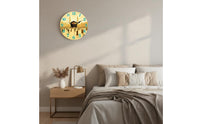 Non-Ticking Silent Round Wall Clock Quartz Movement Frameless Wall Clock Modern Design Home Decor Easy to Install for Muslims, Bedroom, Living Room, Office