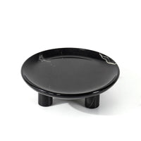 Marble Tray with Feet Low-Profile Marble Footed Tray Polished for Dining Table, Countertop