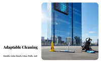 Multi-Purpose Telescopic Solar Panel Cleaning Kit Soft No-Scratch Bristles Solar Panel Cleaning Kit Lightweight Design Water Fed Pole Brush Long-Lasting and Rustproof for Professional Cleaners, Building Maintenance Personnel, Glass Panes, Vehicles