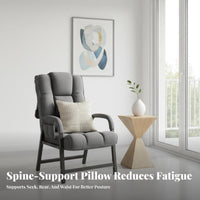 Folding Recliner with Footrest Foldable Strong & Practicalsign Computer Armchair Reclining Rearrest Highspine for Office Workers