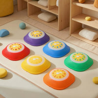 6 Pieces Stepping Stone with Light and Sound Interactive Musical Indoor Stepping Stones with Lights for Kids