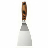 Stainless Steel Wood-Grain Handle Putty Tapered Blade