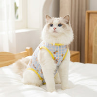Cat Recovery Suit for Spay and Neuter Recovery Suit Cat, Snap Button Post-Surgery Recovery Suit, Sleeveless No-Legs Anti-Lick Cat Suit Design