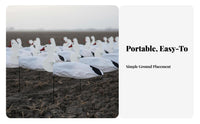 6 Pieces 2D Silhouette Goose Decoy Foldable Canadian Goose Decoy Lightweight