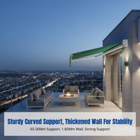Retractable Awning, Folding Electric Patio Cover, Outdoor Balcony Waterproof Aluminum Frame