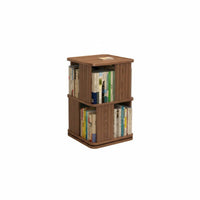 Rotating bookshelf Space-Saving Rotating Book Tower Multitier Design for Adults