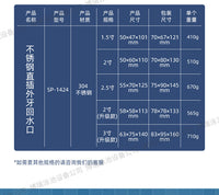 游泳池304不锈钢可调方形排水口圆形布水口直插回水出水口溢水口