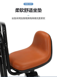Mountain Bike Front Child Seat with Folding Bicycle, Safety Seat for Kids with Pedals and Gears