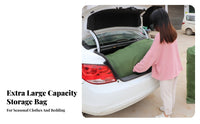 Dust-Proof Canvas Drawstring Bag Multi-Use Canvas Laundry Bag Reinforced Handles Large Textile Storage Sack Machine Washable for Travelers, Apartment Dwellers, Homeowners, Moving, Travel, Dorm Room, Camping